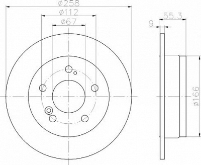 HELLA PAGID 8dd355100961 -  Тормозной диск